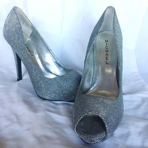Sparkling Silver High Heels
